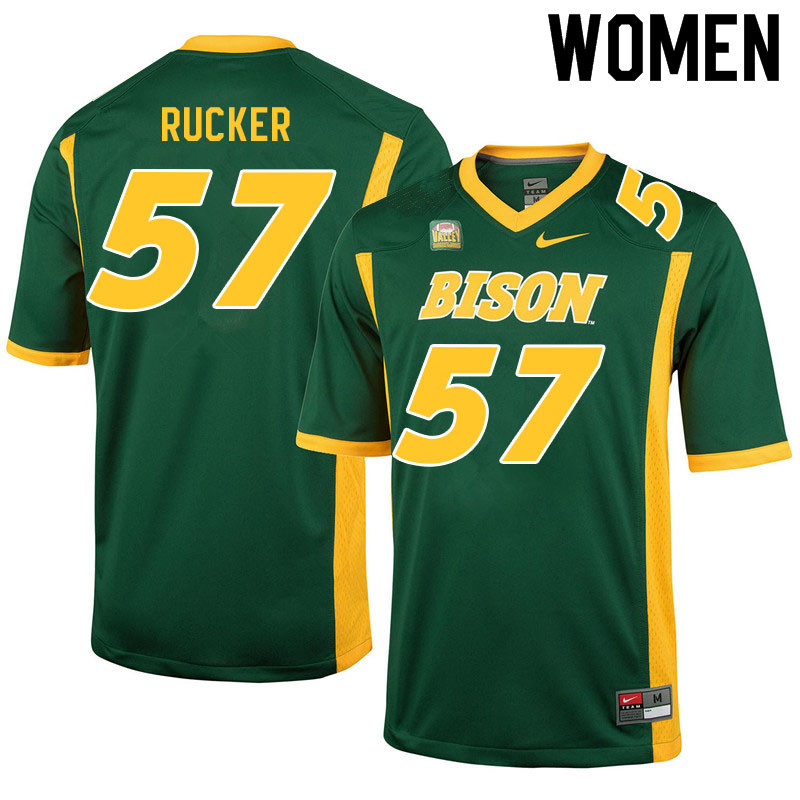 Women #57 Braden Rucker North Dakota State Bison College Football Jerseys Sale-Green